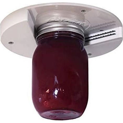 White Jar Opener - Bottle Opener and Jar Lid Holder for Under Cabinets - Ideal for Elderly People Suffering from Arthritis and Weak Hands (1/5)