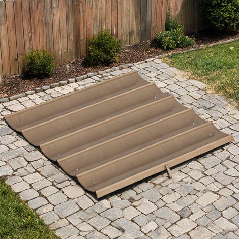 Tonnelle de jardin coloris marron en polyester 250 x 255 x 6 cm (1/5)