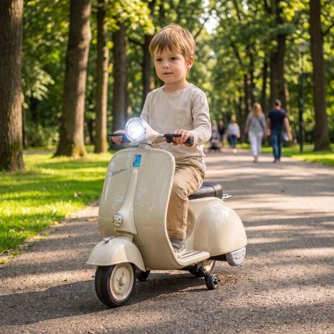 Moto elettrica per bambini, moto elettrica da 6V con rotelle, batteria al litio, avviamento graduale, musica, USB, faro, clacson (1/5)