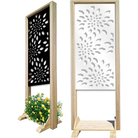 FIREWORKS - Separè - Paravento modulabile - 70x190cm - in Legno e PVC - Colore: nero (1/4)