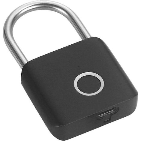 Intelligentes, schlüsselloses Fingerabdruck-Vorhängeschloss, USB-aufladbar, wasserdicht, entriegelt in 0,2 Sekunden, Sicherheitsvorhängeschloss A (1/5)