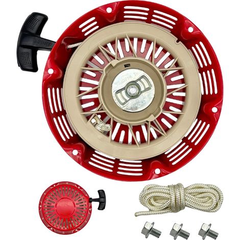 Lanceur GX340 GX390 Pull Start Rewind Dispositif de démarrage avec câble de traction Inversion Démarreur pour GX610 GX620 389cc 420cc 439cc 459cc Rouge 28400-ZE3-W01ZA pour générateur (1/5)