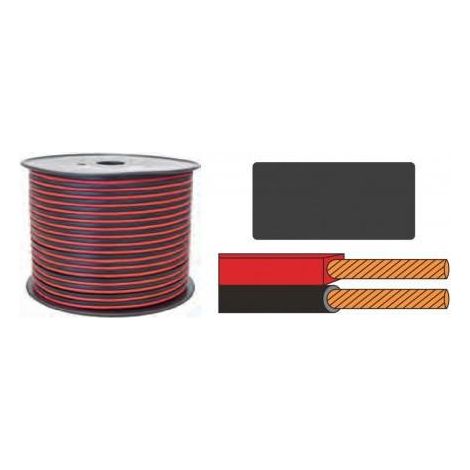Todoelectrico Cavo Parallelo 2x0,75mm Rosso Nero 100m