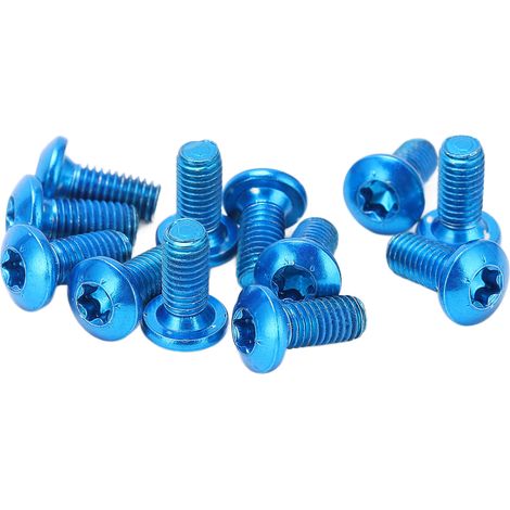 Lot de 12 vis de fixation pour disque de frein de VTT, en acier allié, T25 M5x10 mm, bleues (1/5)