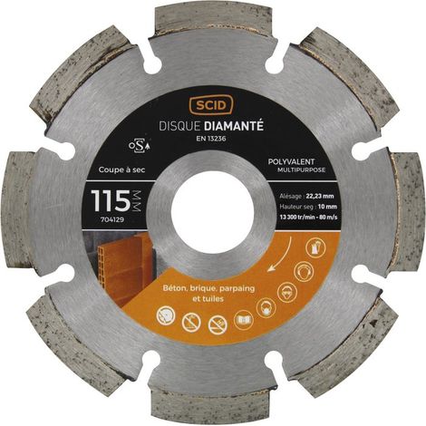 Disque diamanté polyvalent SCID - Diamètre 115 mm