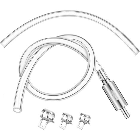 Tuyau purge frein pour moto,kit de purge liquide frein clapet anti retour unidirectionnel,tube et collier de serrage,accessoires moto universels,outils purge embrayage et frein hydraulique (1/5)