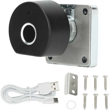 Serrure biométrique pour meuble à empreinte digitale L25, verrou intelligent pour armoire bureau et maison