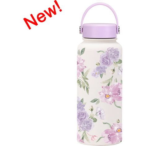 Bouteille Isotherme 2025 1L Grande Capacité Sport Portable Poignée Large Ouverture Impression Femme. (1/5)