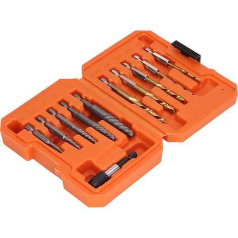 Kit 11 pièces démonte-vis endommagé HHS professionnel extracteur de boulons tire-fond outil de retrait (1/5)