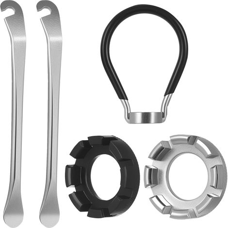 (5-teiliges) Fahrradspeichenschlüssel-Set, Fahrradspeichenschlüssel-Werkzeug, tragbare Reifenheber und Radschlüssel (10–15 Gauge) zur Reifeneinstellung und -reparatur (1/4)