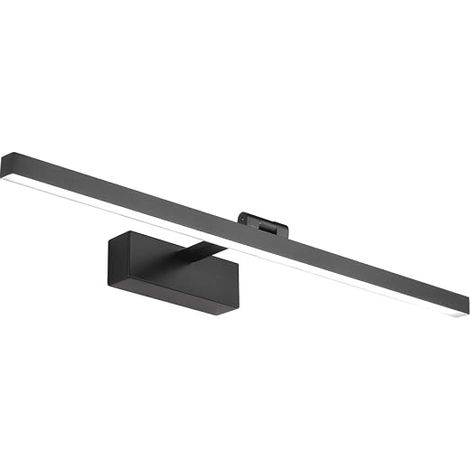 Lampe miroir LED pour salle de bain 60cm, 14w, montage mural 180 ° rotatif, lampe miroir moderne, blanc froid 6000k, noir (1/5)