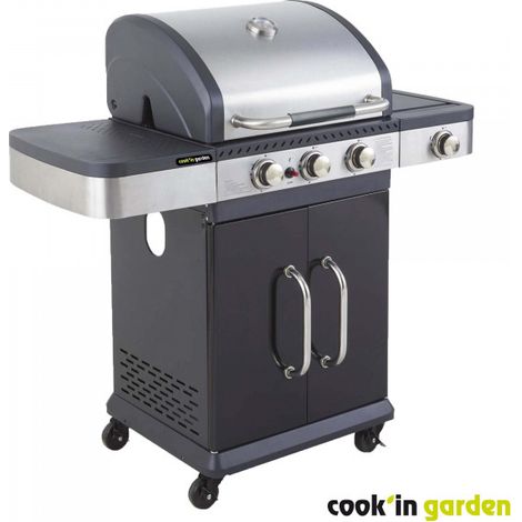 Barbacoa gas americano COOK IN GARDEN Fidgi 3 quemadores + side (1/5)