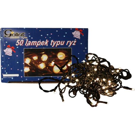 Luci natalizie da esterno per albero di Natale su fili di rame, 50 LED, bianche, con alimentazione di rete a 230 V. (1/3)