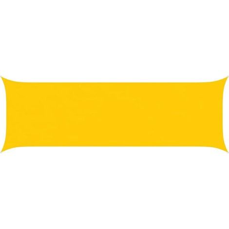 Voile d'ombrage jaune, 6 x 2 mètres, tissu Oxford 100% polyester. (1/5)