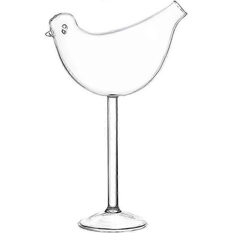 Verres à cocktail en forme d'oiseau transparents 150 ml verres à vin originaux pour bars restaurants clubs et fêtes (1/5)