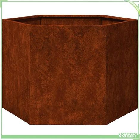 Jardinière - FAFEICY - 823675 - Acier corten - 60x60x45 cm - Carré percé (1/5)