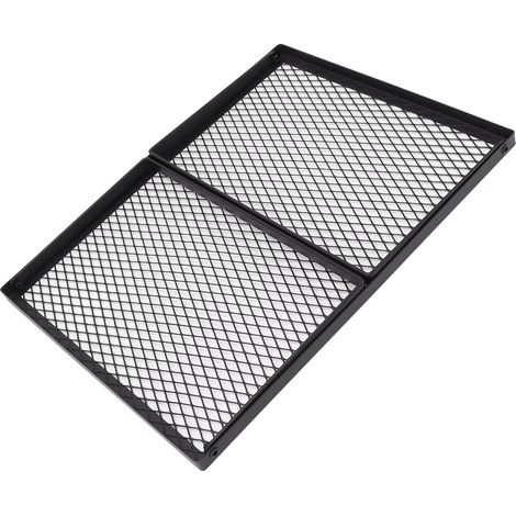 Barbecue de camping pliable, résistant à la chaleur et portable, idéal pour les pique-niques, dans le jardin ou sur la terrasse (40 x 30 cm), avec fourchette. (1/5)
