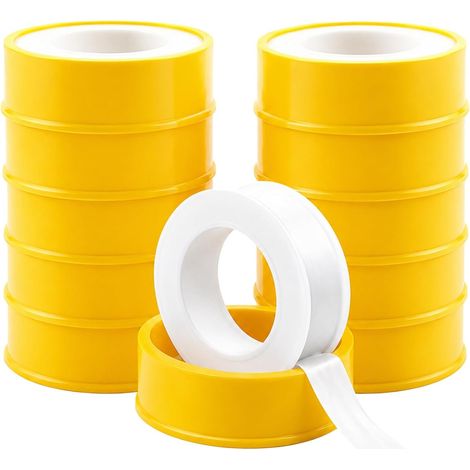 10pcs Ruban PTFE Étanchéité Plomberie Filetage Eau Gaz 12m (1/5)