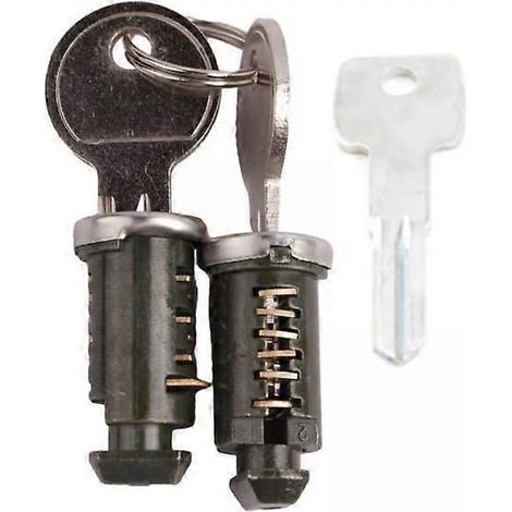 2 cylindres de serrure pour systèmes de barres de toit de voiture, serrures transversales, clés pour (1/5)