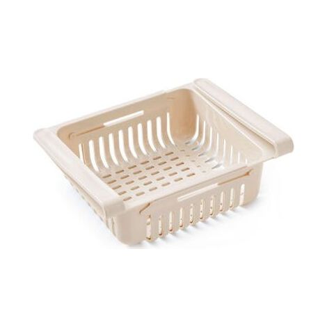 Boite Rangement Frigo Réfrigérateur Escamotable Avec Tiroir Organisateur Bote de Rangement Pour Réfrigérateur Garder le Réfrigérateur(Blanc) (1/5)