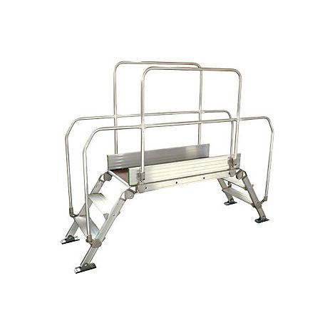 Pasarela de aluminio con escalera carga máx total 200 kg 3