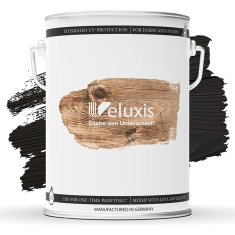 Lasure pour bois Lasure pour bois extérieur – Lasure de protection pour bois anthracite, 2,5 L, brillant satiné, sans solvant, stable aux UV, résistante aux intempéries, fabriquée en Allemagne – Velux