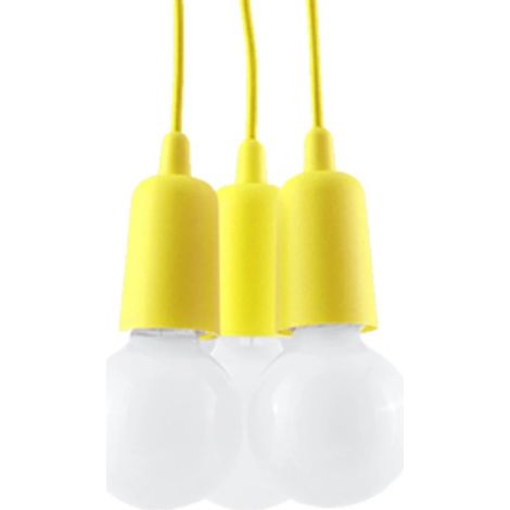 Lámpara colgante Tina amarillo, 3 luces (1/5)