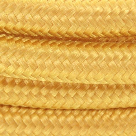 Câble Textile avec Prise et Interrupteur (2m) - Or (1/5)