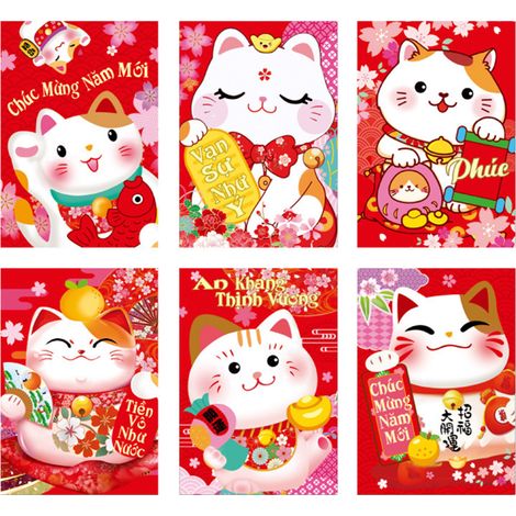 Enveloppe Rouge Année Du Dragon 2024 Conception Créative Zodiaque Viet Nam VN2235-KZQ (1/2)