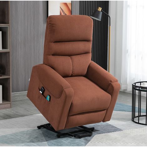 Elektrischer Aufstehsessel mit Massage, Heizung und Relaxfunktion, Polyester, braun HAVRYA (1/5)
