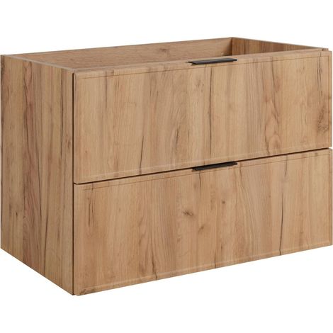 Mobile da bagno, Rovere Craft, maniglia nera, 46 x 80 x 57 cm (1/5)