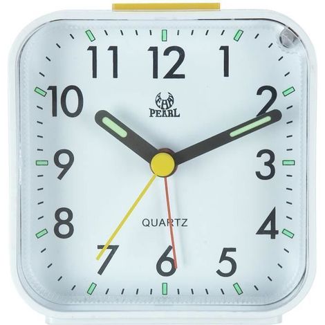 Mini réveil silencieux - Alarme progressive, veilleuse, portable et facile à régler (noir, fonctionne sur piles)