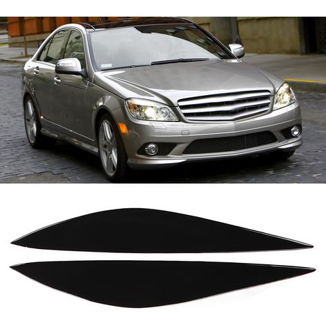 Modifikation für Mercedes-Benz W204 (vor Facelift) 08-11: Scheinwerferblenden in Klavierlackoptik (Paar)
