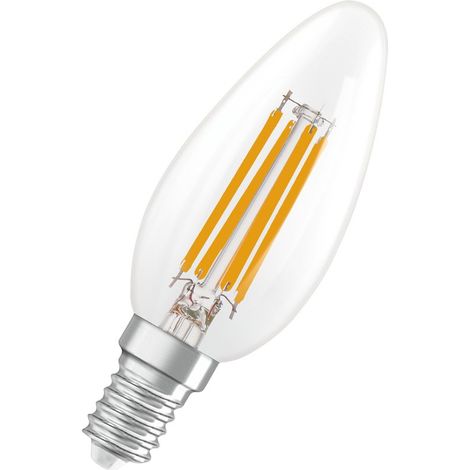 Klassische LED-Lampe, E14-Fassung, Flammendesign, 470 lm = 40 W, warmweiß, dimmbar, OSRAM OSRAM (1/2)