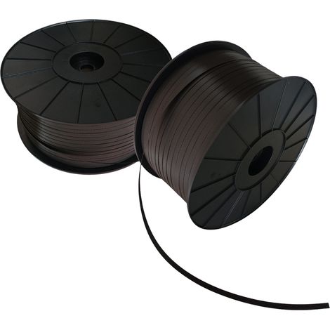 Méduze - Lot 2 x feuillard de cerclage noir 12 mm x 1500 m - En polypropylène - Recyclable - Polyvalent (1/5)