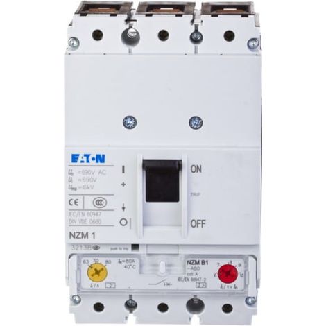 Disyuntor de potencia 80A 3P 25kA NZMB1-A80 259078