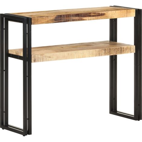 Table console 90x30x75 Bois de manguier brut (1/5)