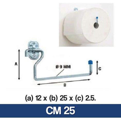 GANCIO A MURO PARETE MULTIUSO APPENDI ROTOLONE TUBO ATTREZZI OFFICINA 35040V CM 25 (36042)
