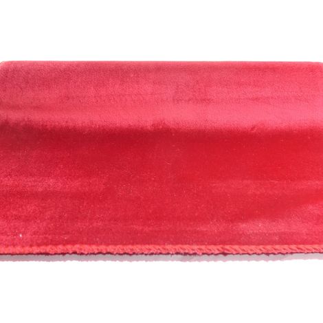 CREATIV home Samt Dekostoff Rot auf Rolle 35 x180 cm 150 g/qm (1/2)