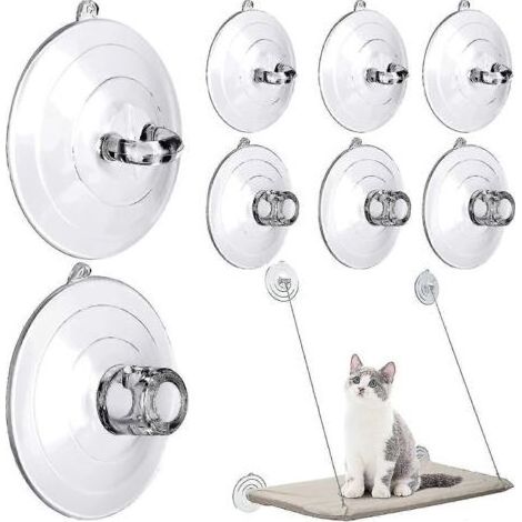 Lot de 8 ventouses de rechange pour perchoir de fenêtre pour chat, hamac de fenêtre pour chat. (1/4)