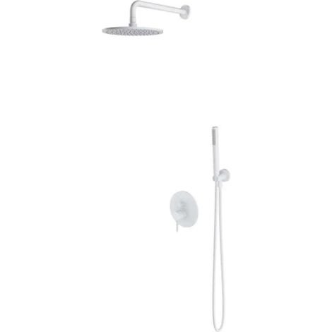 OMNIRES Y - Set de douche avec mitigeur encastré, avec corps d’encastrement, diamètre 25 cm, blanc mat SYSY35WM (1/2)
