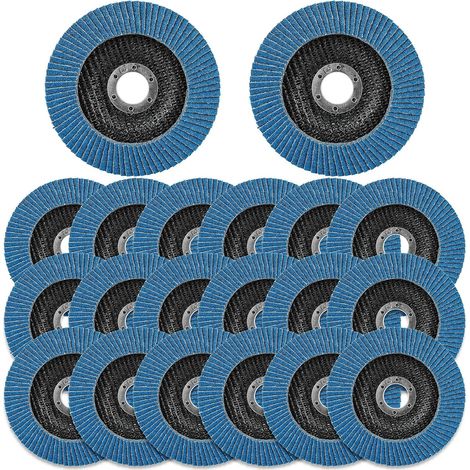 20 Pcs Flap Discs 125 mm, Flap Discs 120 Grit, Steel Grinding Disc, Stripping Disc for Removing Deburr, Polishing, Rust, Finishing (1/5)