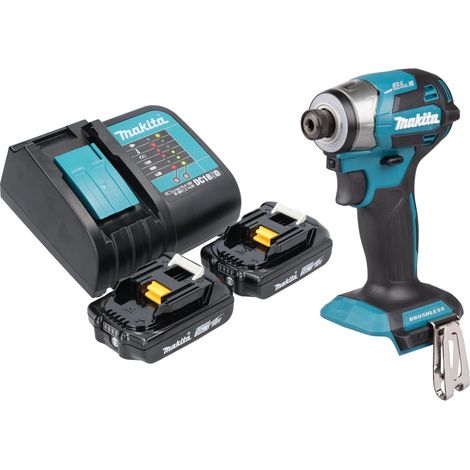 Llave de impacto sin cable Makita DTD 173 SA 18 V 180 Nm 1/4" sin escobillas + 2x batería recargable 2,0 Ah + cargador