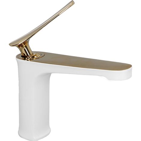 Robinet de Lavabo en Laiton à Une Seule Poignée, Mitigeur pour Salle de Bain et Évier avec Connexion G1/2 (1/5)