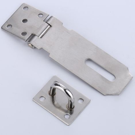 cerrojos resistentes y cerrojo de clip, pestillos de puerta de acero inoxidable, 4 pulgadas (1/5)