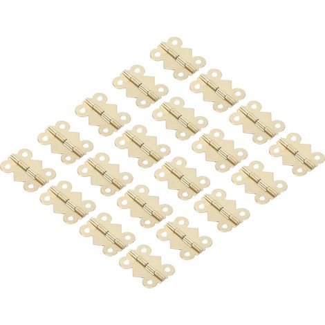 Charnières métalliques, charnières papillon, charnières pour emballages en bois (caisses/cartons), petites charnières, charnières plates à 180 degrés (1/5)