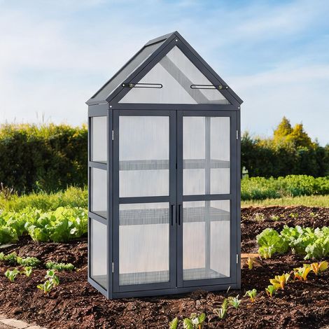 Serre de jardin en tannenholz Polycarbonat 70,5 x 42 x 132 cm (1/5)