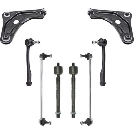 KIT BRACCIO OSCILLANTE 8 PEZZI COMPATIBILE CON CITROËN C3 PICASSO (SH) 1.6 Hdi 02.2009 / Kit Sospensione Completo OE/OEM / Bracci Oscillanti + Testine Sterzo / Sostituzione Diretta OEM