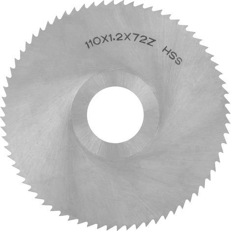 Lame de scie circulaire 72 dents en acier rapide, disque de découpe et fraisage 110x1.2x27mm pour outillage (1/5)