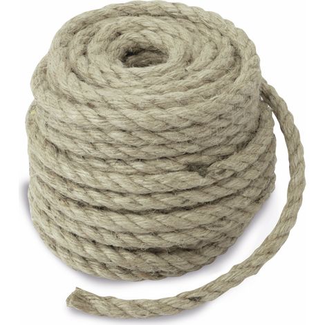 Corde de jute EUROTOOLS 525-LPNT, 8 mm, 15 m (1/2)
